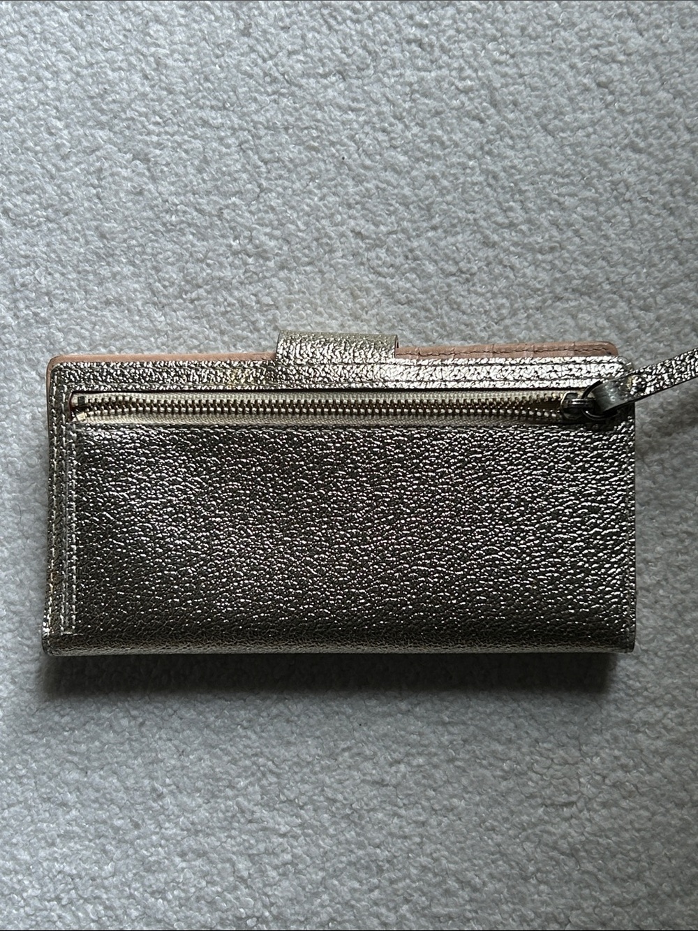Kate Spade Gold Metallic Wallet with Snap Closure - Picture 3 of 6